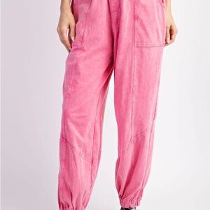 Eesome Mineral Washed Pink Joggers
